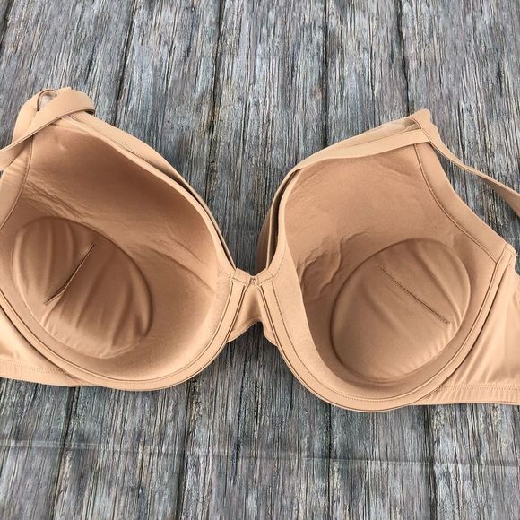 Thirdlove Classic Contour Uplift Taupe Plunge Bra NWT size 46C Mesh Trim - Picture 8 of 10